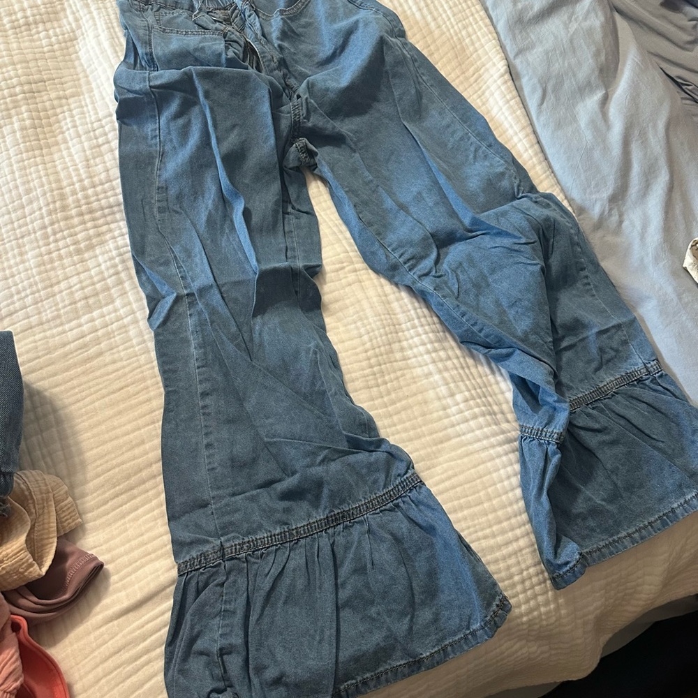 SHEIN Blue Flare Pants